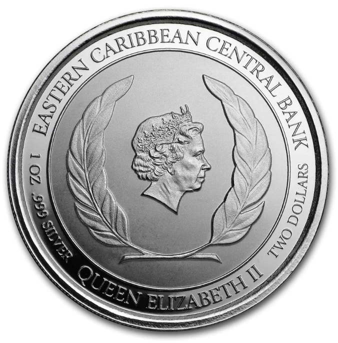 2018 St. Lucia Flamingo - 1 oz 999 Silver Coin BU - CoinsTV