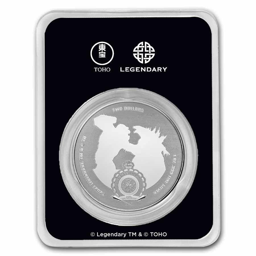 2021 Godzilla and Kong 2 pc Collection - Godzilla vs Kong Colorized 1 Oz Silver - CoinsTV
