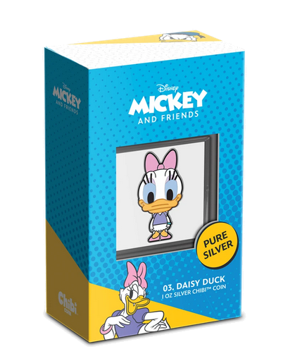 2021 Daisy Duck Chibi Collection 1 oz Silver Coin - New Zealand Mint - CoinsTV