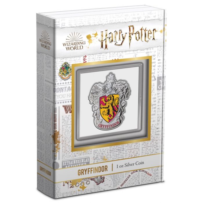 2021 Harry Potter - Hogwarts House Crest Gryffindor - 1oz Silver Proof Coin - CoinsTV