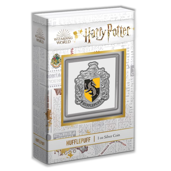 2021 Harry Potter - Hogwarts House Crest Hufflepuff - 1oz Silver Proof Coin - CoinsTV