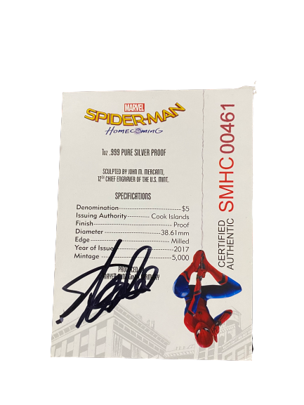 2017 Spiderman 1 Oz Silver - Homecoming - NGC MS70 Mercanti Label - CoinsTV