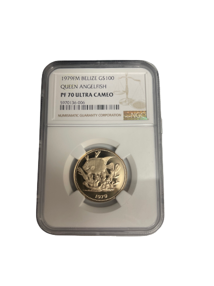 1979 FM Queen Angelfish G$100 NGC PF70 Ultra Cameo - CoinsTV