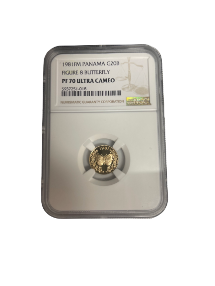 1981 FM Panama Figure 8 Butterfly - NGC PF70 Ultra Cameo - CoinsTV