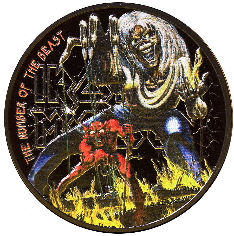2022 Iron Maiden 1 oz Silver - Number of the Beast - Cook Islands in OGP