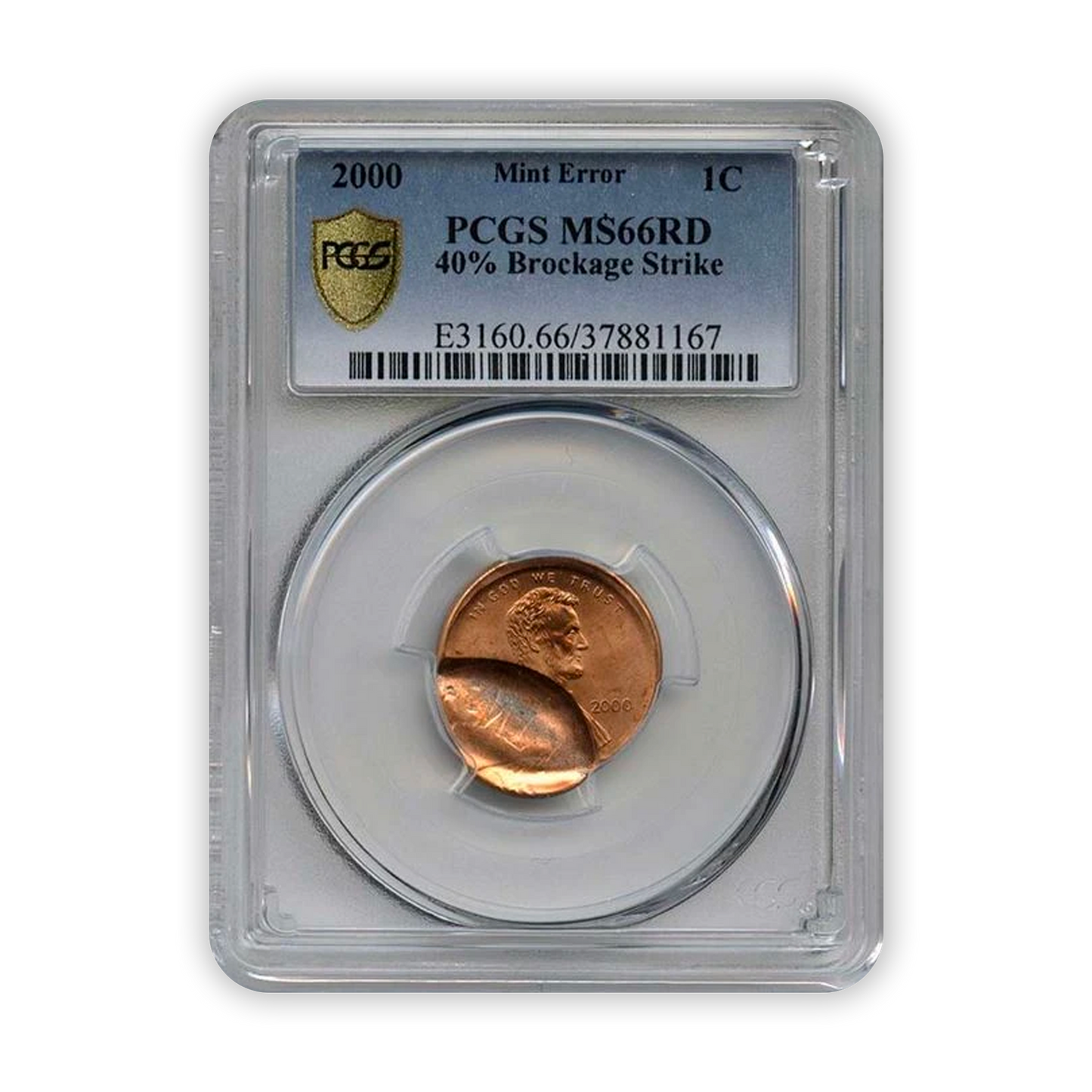 Lincoln Cent - Huge Brockage - PCGS MS65 - CoinsTV