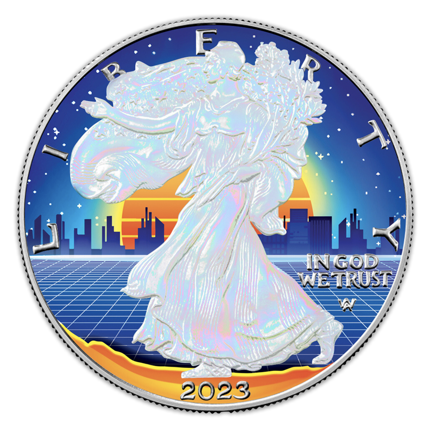 PREORDER: 2023 VaporWave Silver Eagle - Icon Mint - CoinsTV