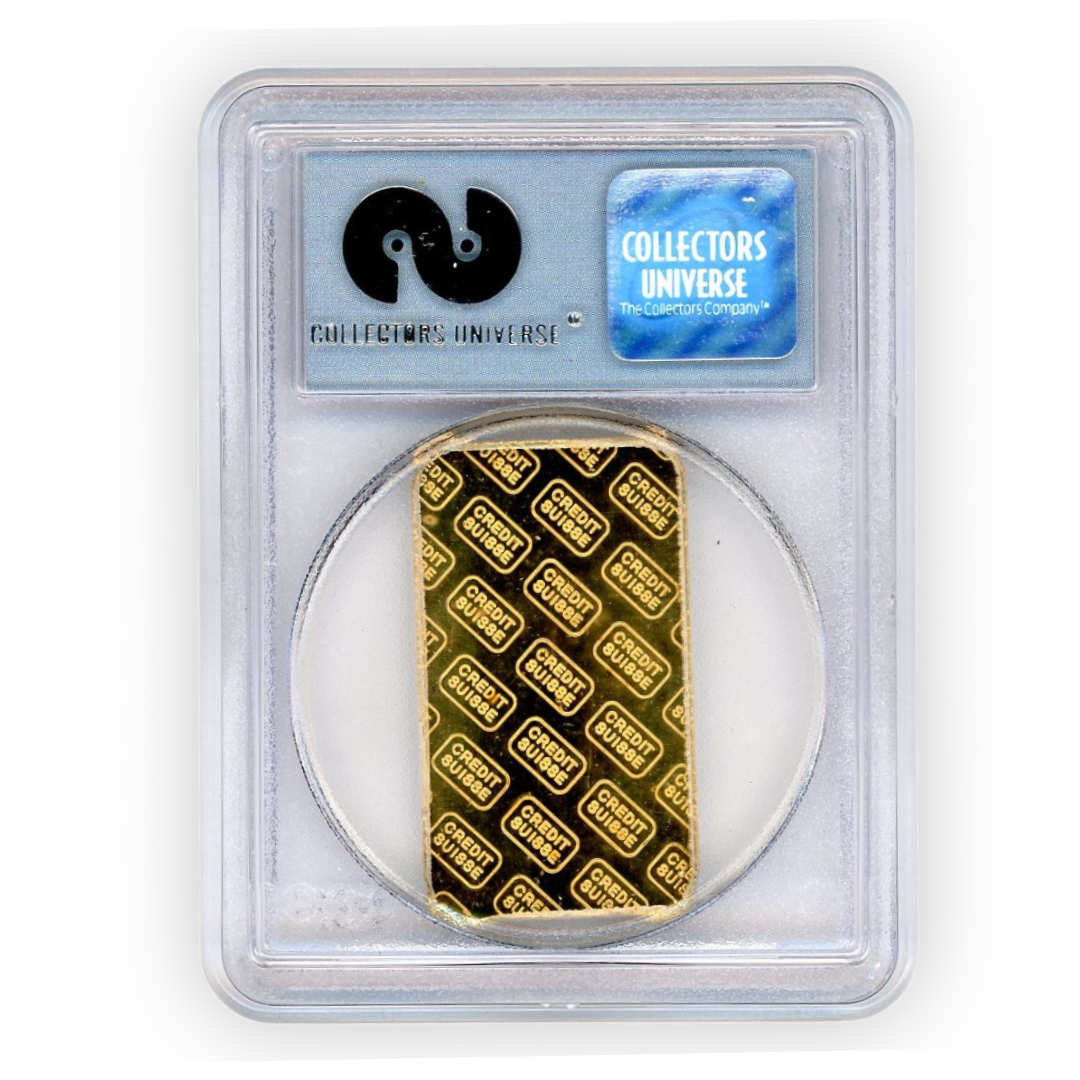 Credit Suisse 1 oz Gold Bar - PCGS WTC Recovery 1 of 426 - CoinsTV