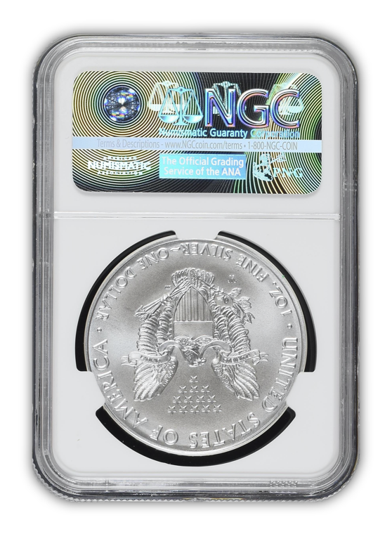 2016 Silver Eagle - West Point Burnished - Lettered Edge - NGC MS69 First Day of Issue