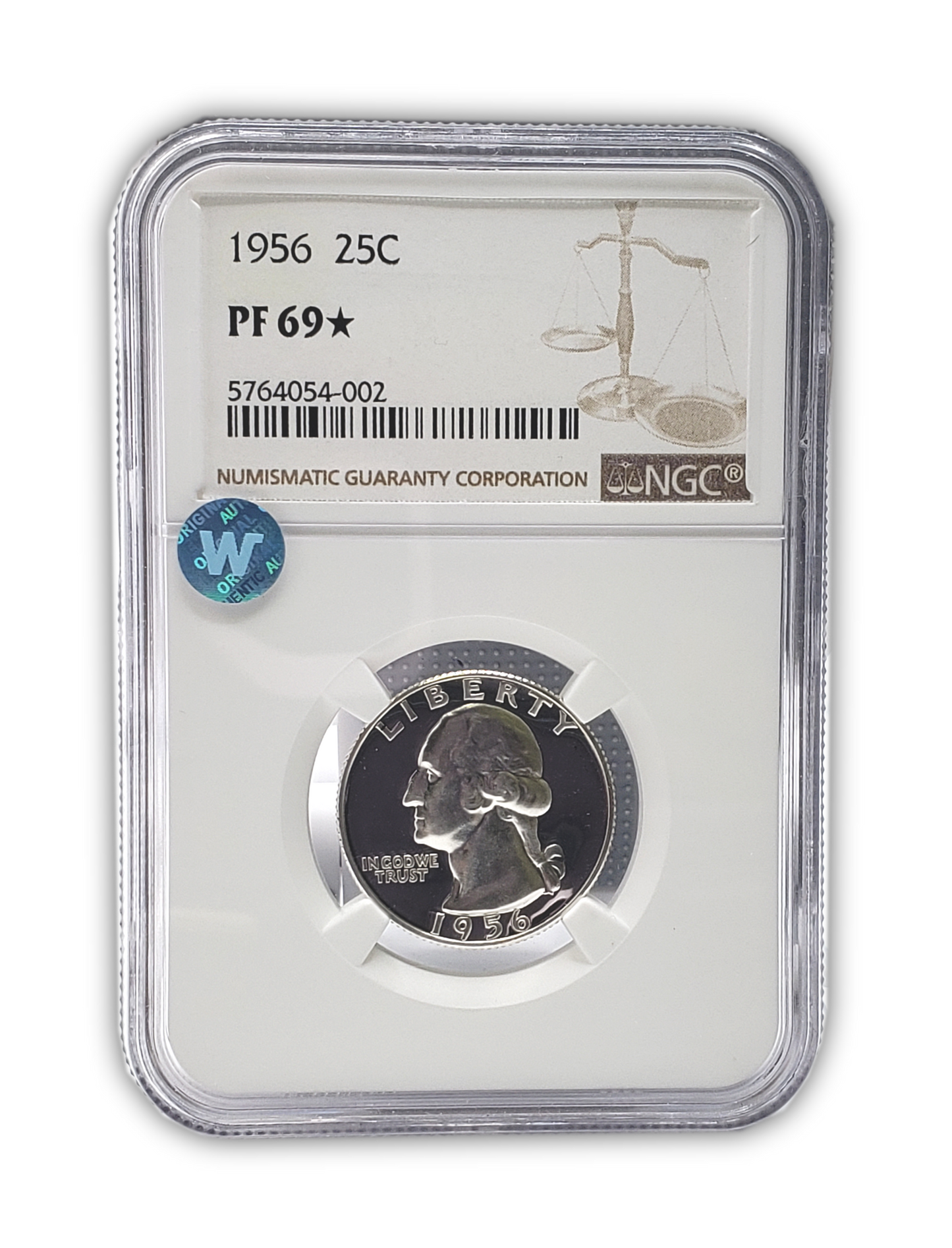 1956 Washington Silver Quarter Philadelphia - NGC PF69 Star Sight White - CoinsTV