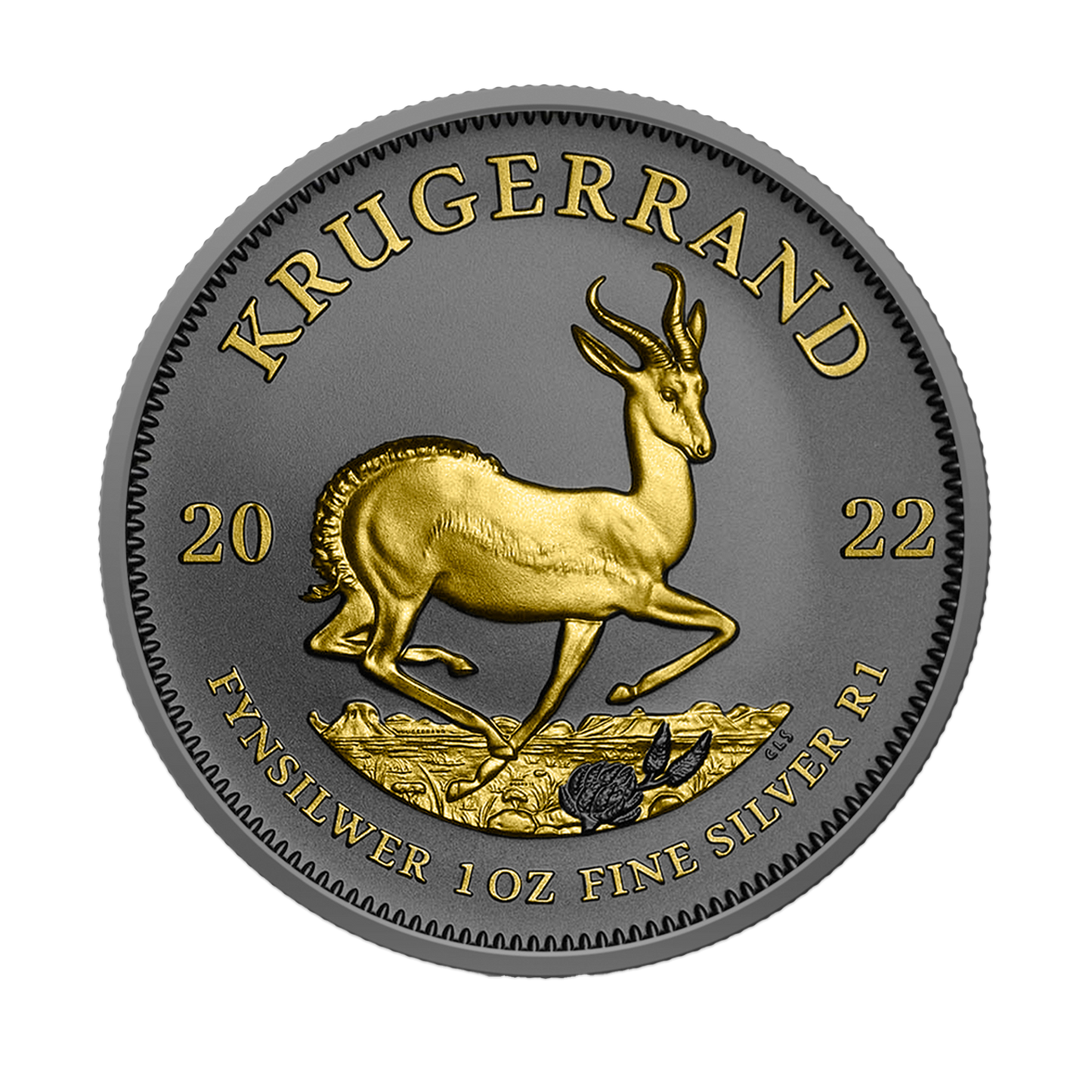 2022 Krugerrand Black Ruthenium & Gold Enhanced 1 oz Silver - CoinsTV