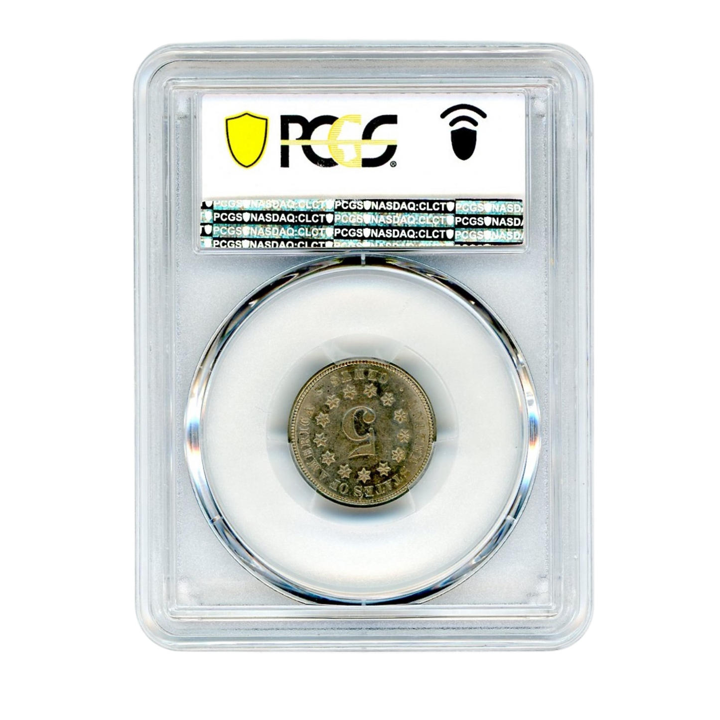 1876 Shield Nickel PCGS AU58 - CoinsTV