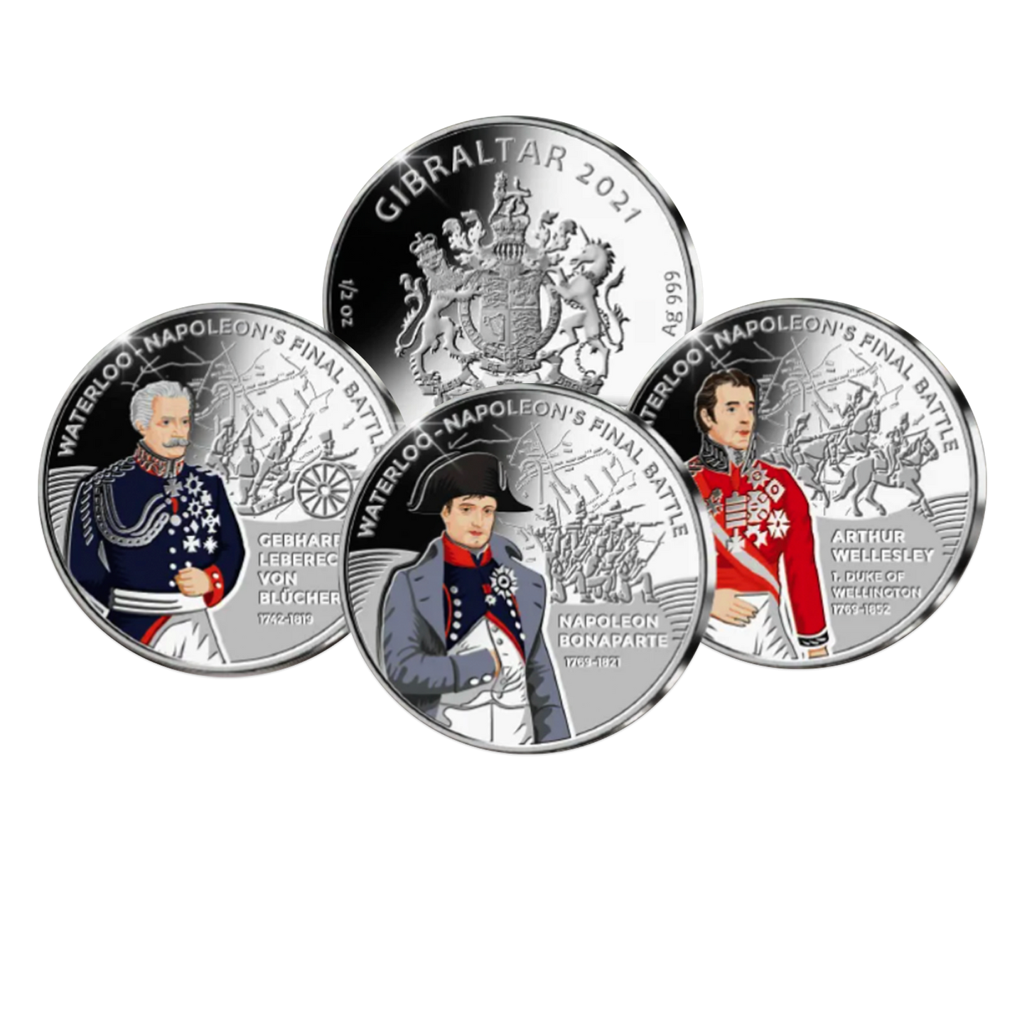 2021 1/2 Oz Gibraltar Napoleon Silver 3 pc. Set - CoinsTV