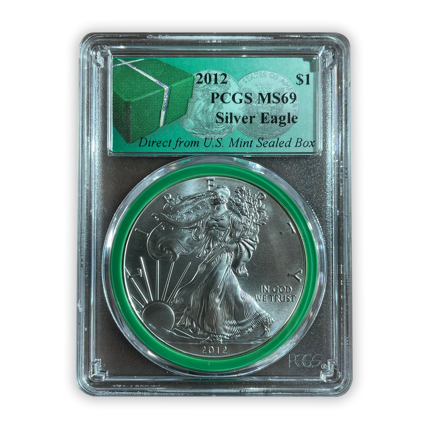 2012 American Silver Eagle - Business Strike - PCGS MS69 Monster Box Label