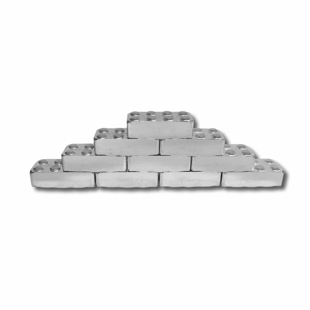 Silver Building Block 1 oz Silver - Pack of 12 - CoinsTV