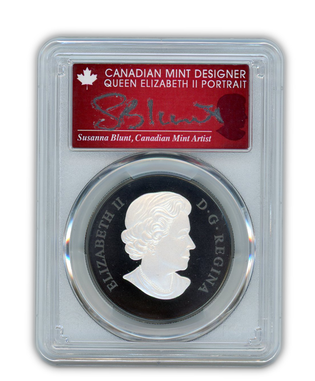 2021 $20 Discover Dinosaurs: Reaper of Death - 1oz Silver Matte Black - PCGS PR70 Susanna Blun - Royal Canadian Mint - CoinsTV