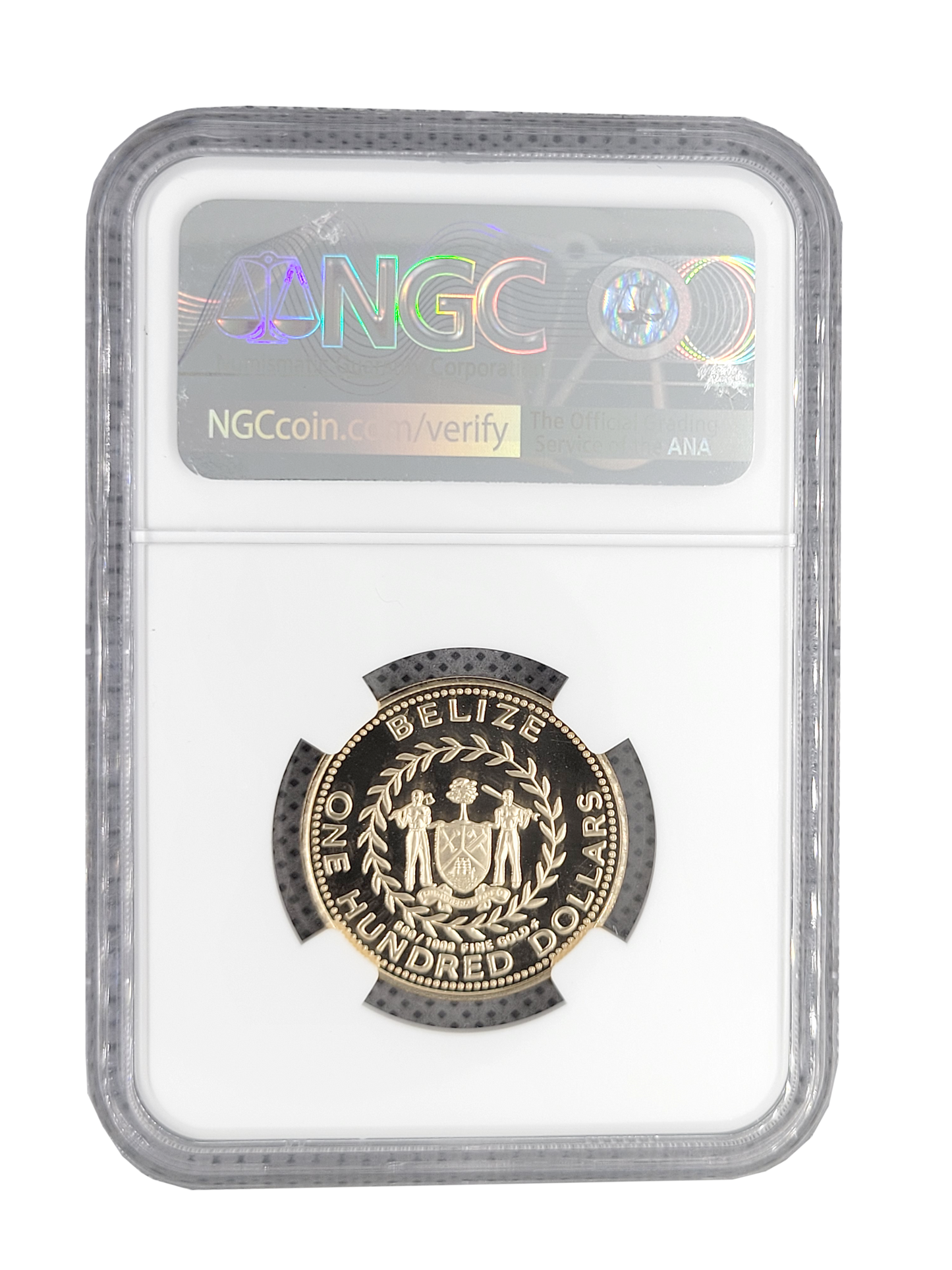 1982 FM Belize Kinkajou G$100 GOLD NGC PF 70 Ultra Cameo - CoinsTV