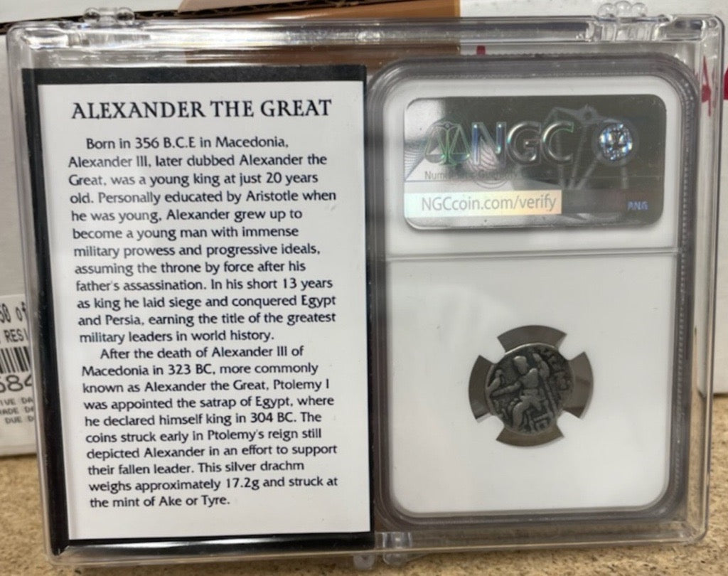 Ancient Greek Silver - Alexander The Great Early Posthumus Issue - NGC Certified - CoinsTV