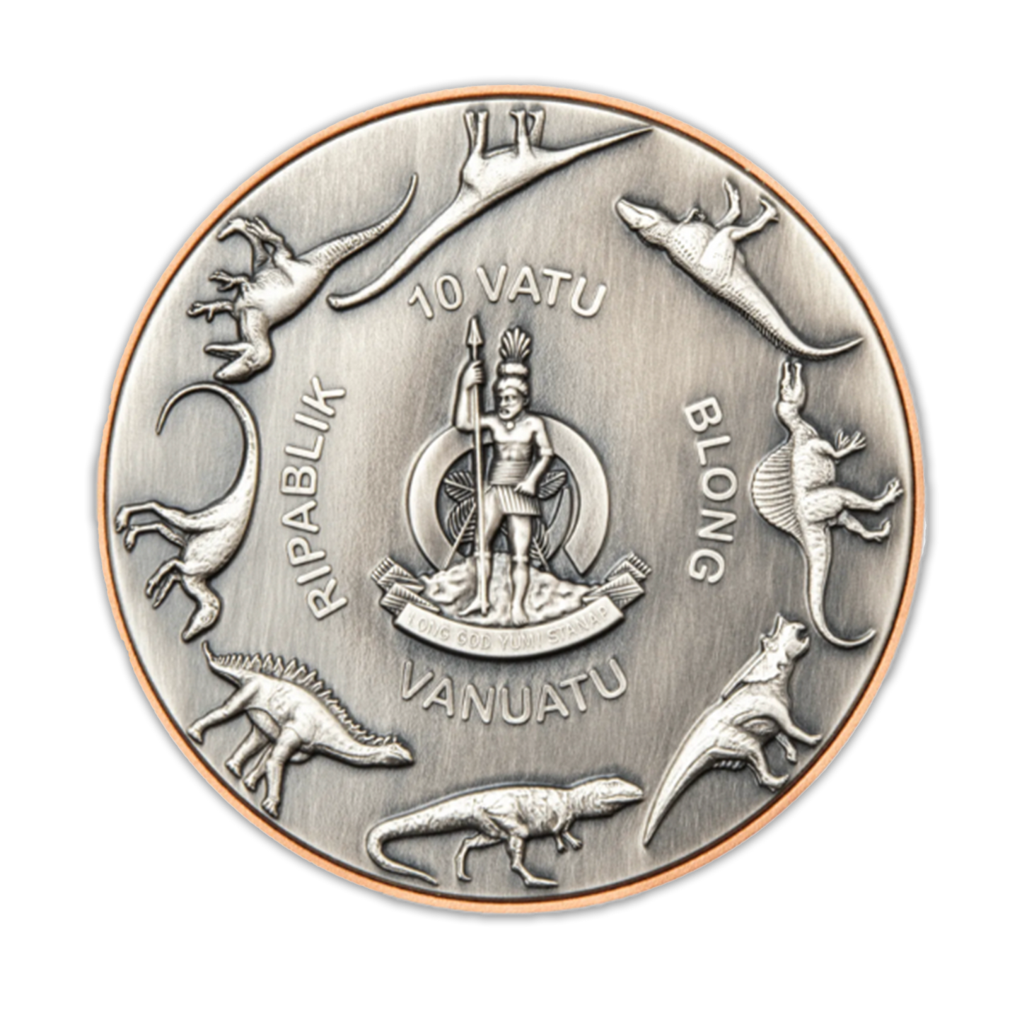 2023 Stegosaurus Double Silver Giant - Vanuatu - 5 oz Biometal - CoinsTV
