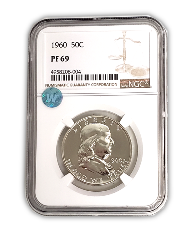 1960 Franklin Silver Half Dollar - NGC PF69 Sight White - CoinsTV