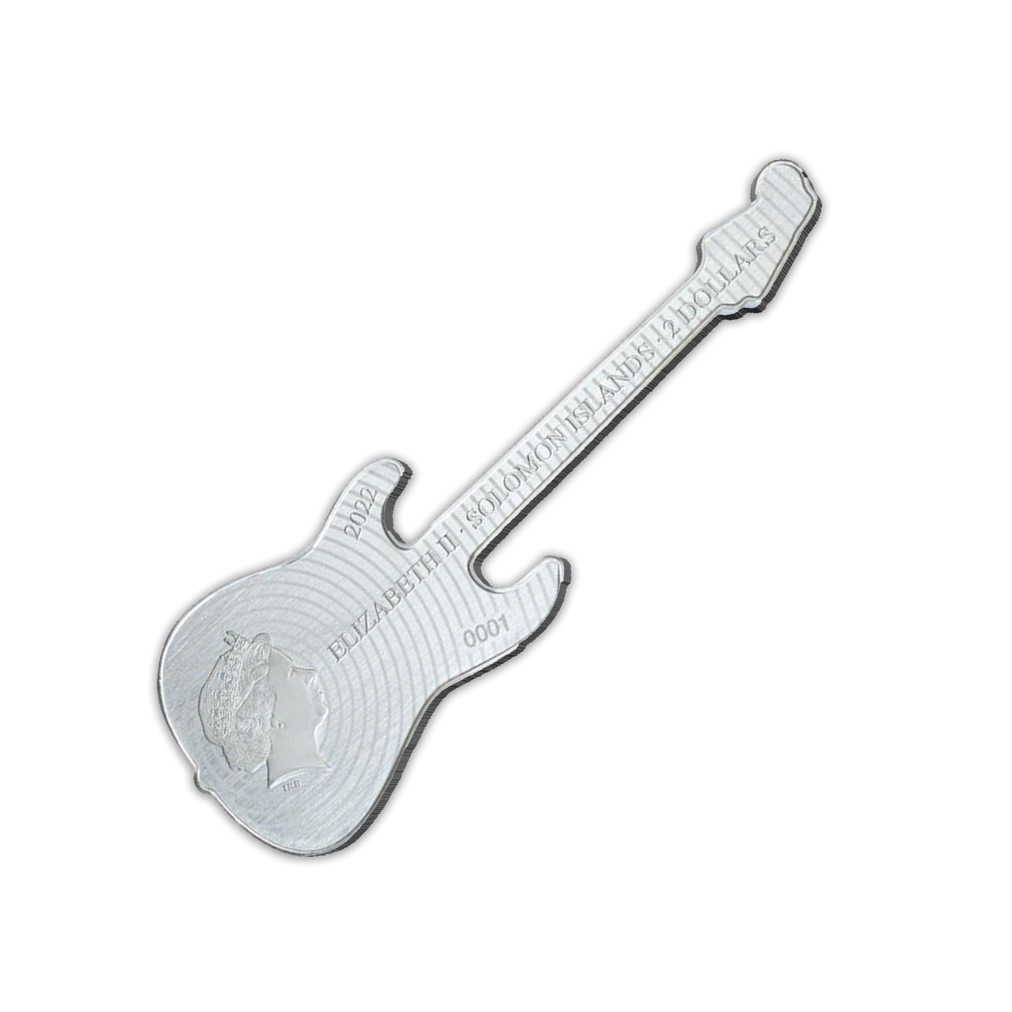 2022 1oz Solomon Islands Silver Fender Stratocaster - CoinsTV