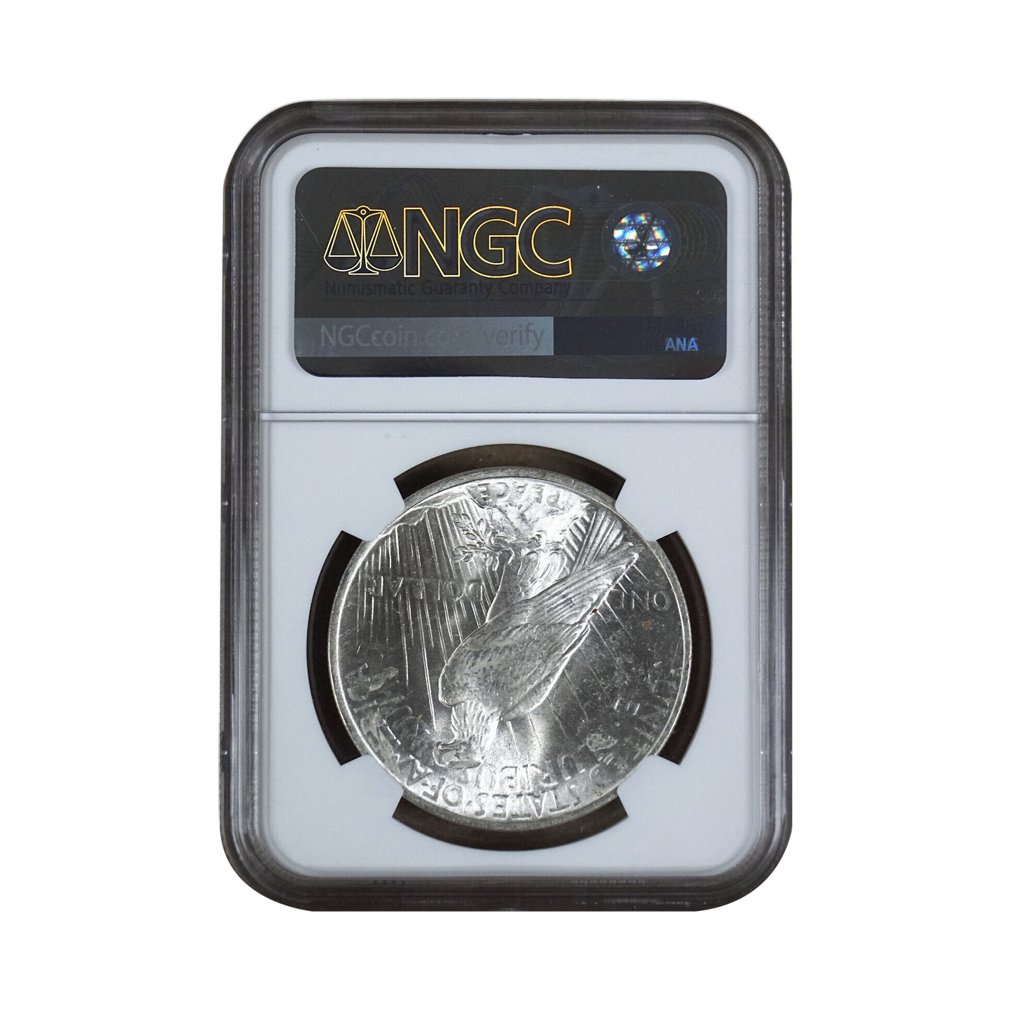1923 Peace Dollar Philadelphia Brilliant Uncirculated In God We Trust Label - NGC Certified - CoinsTV