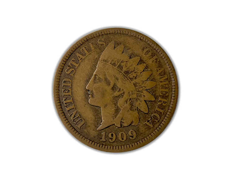 1909 Indian Cent Philadelphia - Collectors Quality Circulated - CoinsTV