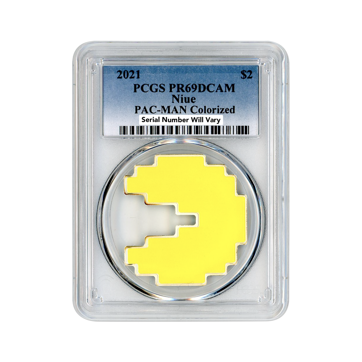 2021 PAC-MAN 40th Anniversary 1oz Silver Colorized Coin - PCGS PR69DCAM - CoinsTV