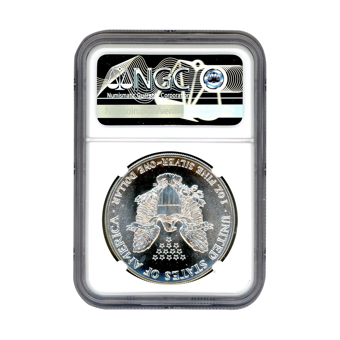 1987(S) Silver Eagle San Francisco - NGC MS69 David Moti Signature Label - CoinsTV