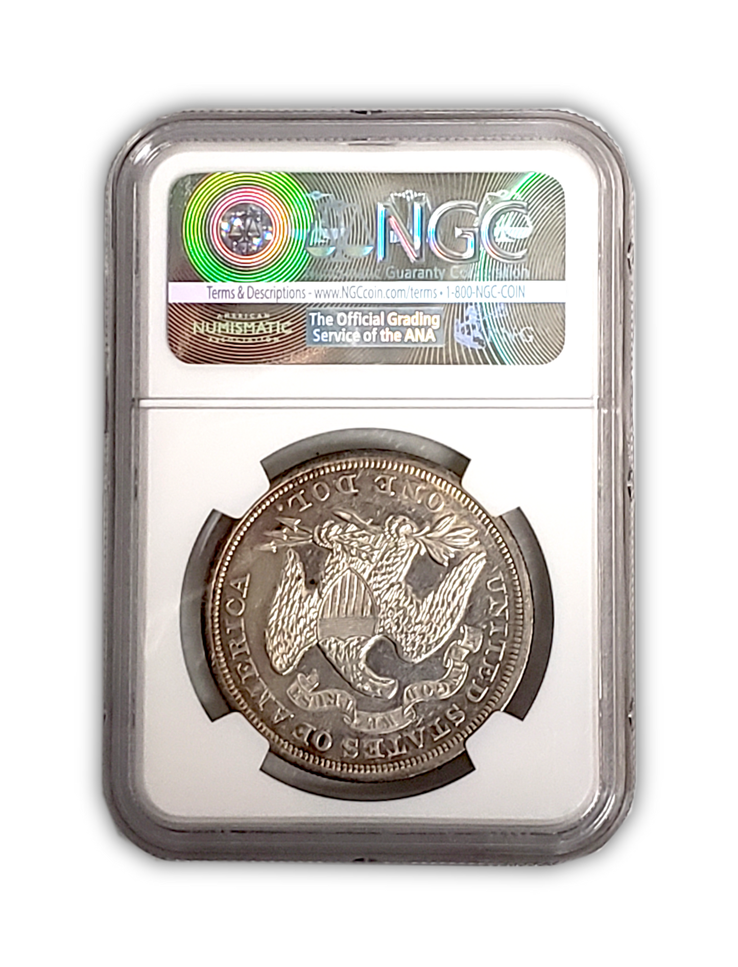 1871 Seated Liberty Dollar - Philadelphia - PCGS AU55 Nicely Toned - CoinsTV