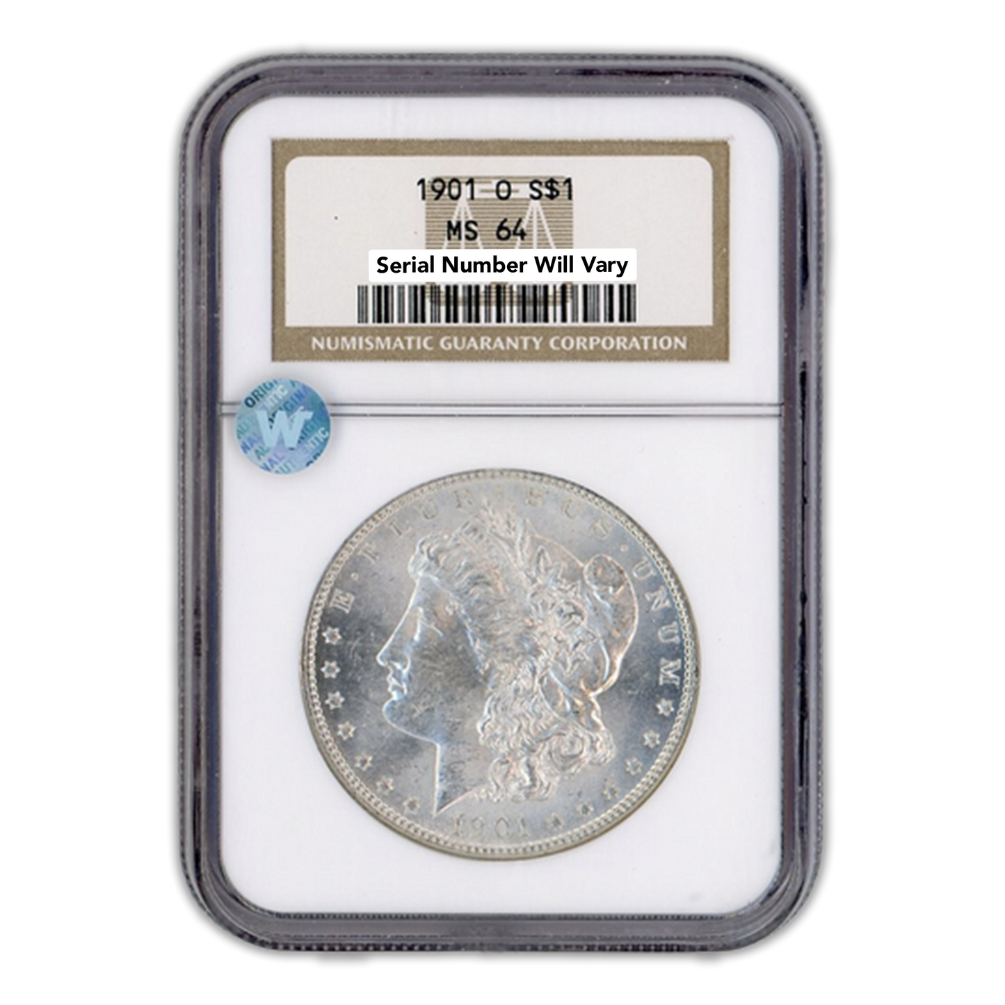 1901-O Morgan Silver Dollar New Orleans - NGC MS64 Sight White - CoinsTV