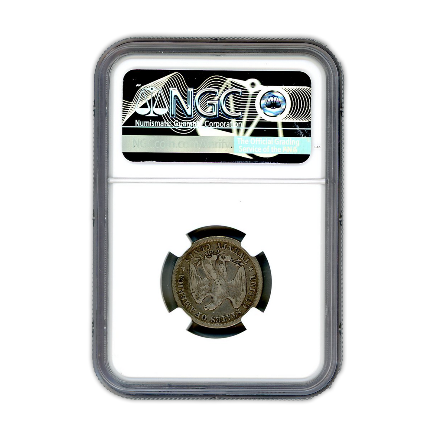 1875-CC Seated Liberty 20 Cent Silver Carson City - NGC F15 - CoinsTV