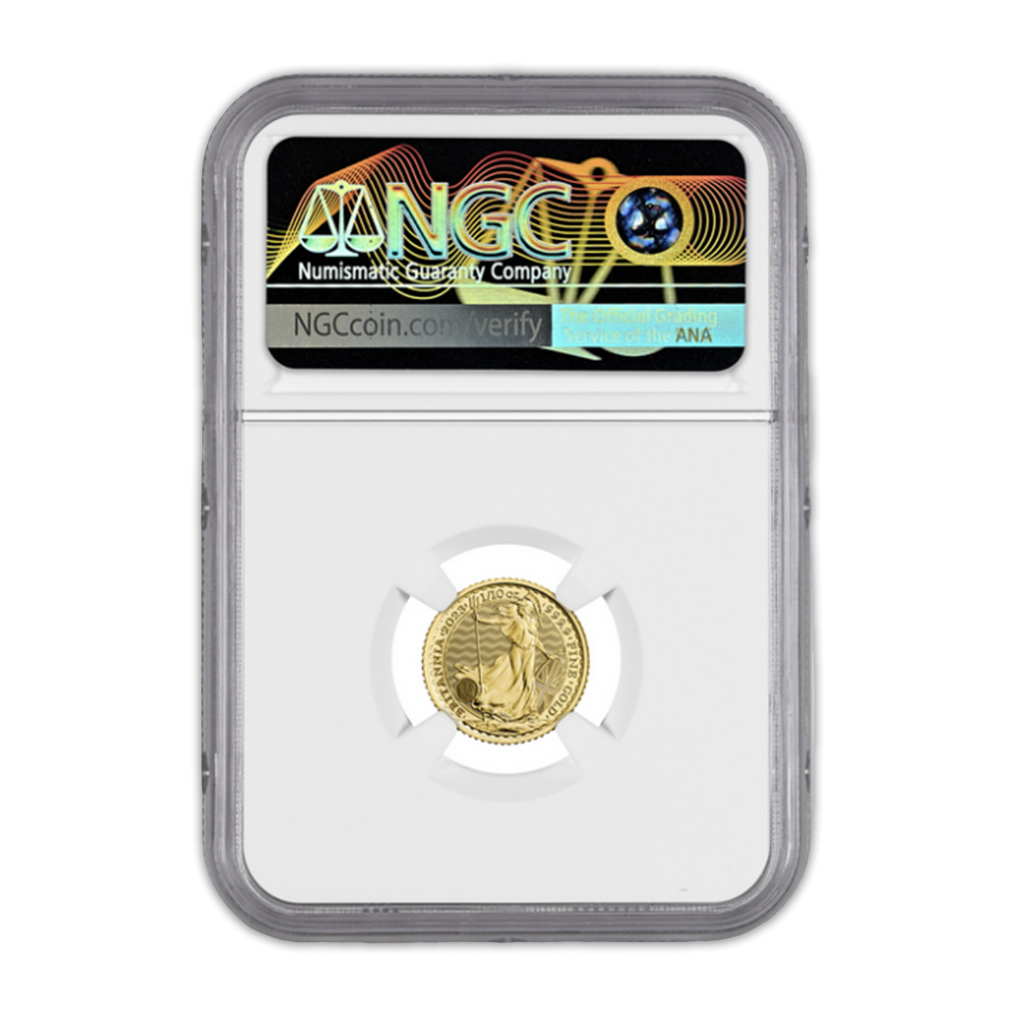 2023 1/10 oz Gold Britannia - NGC MS70 Final Queen Elizabeth II Label - CoinsTV