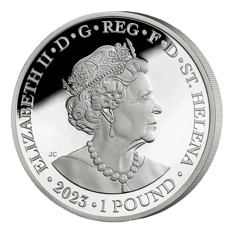 2023 1 oz St. Helena The Faerie Queene - Una and the Lion Silver Proof - CoinsTV