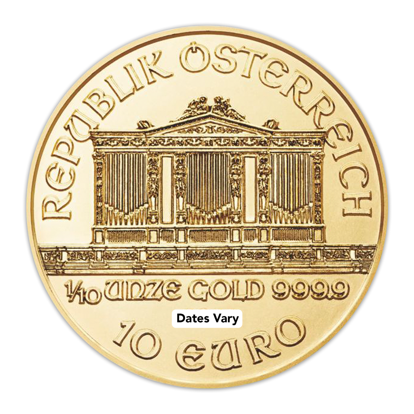 Austrian Philharmonic Gold Coin - 1/10oz - (Dates Vary) - CoinsTV