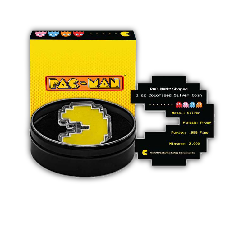 2021 PAC-MAN 40th Anniversary 1oz Silver Colorized Coin - CoinsTV