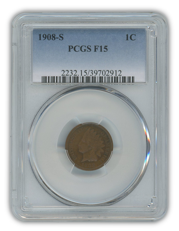 1908 S Indian Cent San Francisco - Fine 15 - CoinsTV