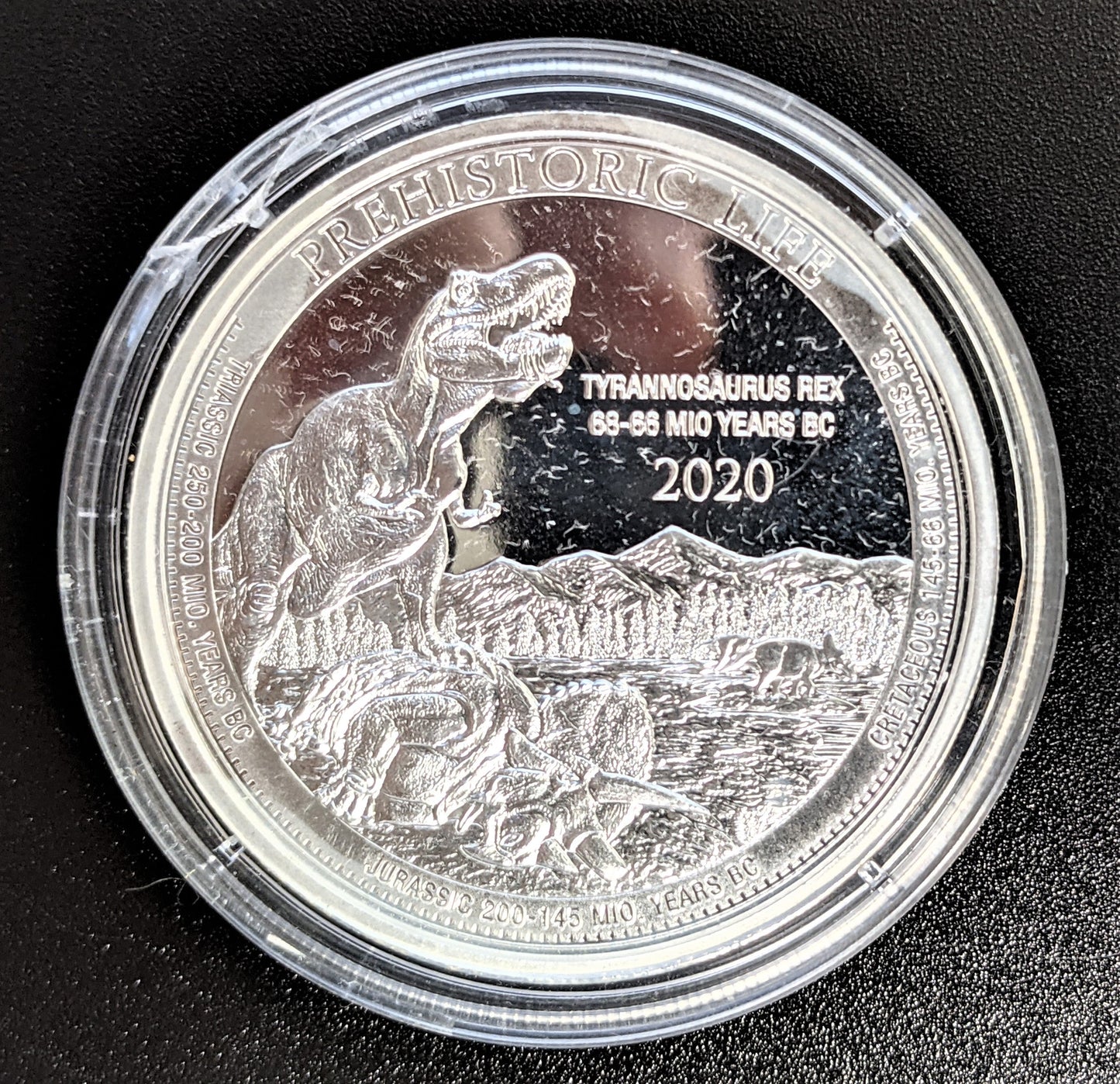 2020 Prehistoric Life T-Rex 1 Oz Silver - Congo - Brilliant Uncirculated - CoinsTV