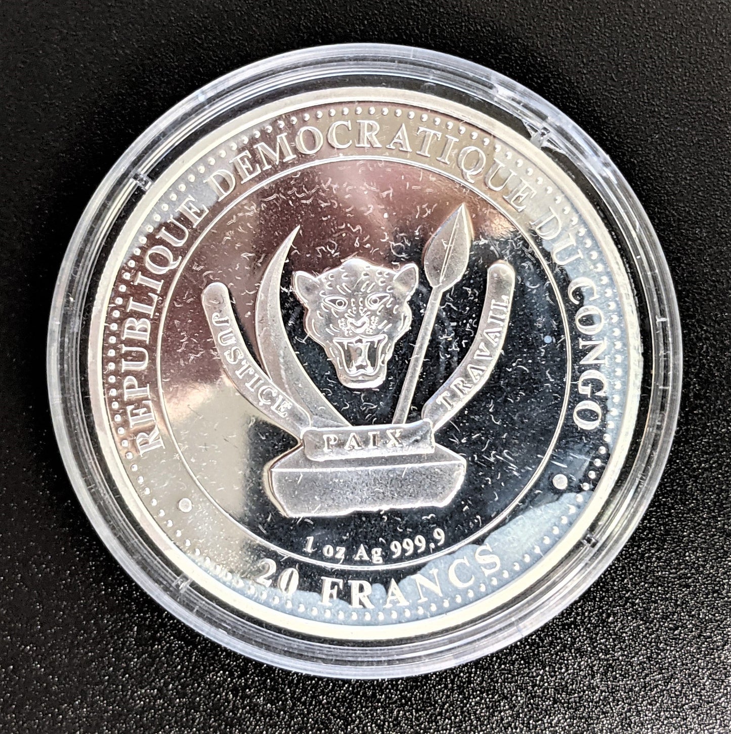 2020 Prehistoric Life T-Rex 1 Oz Silver - Congo - Brilliant Uncirculated - CoinsTV