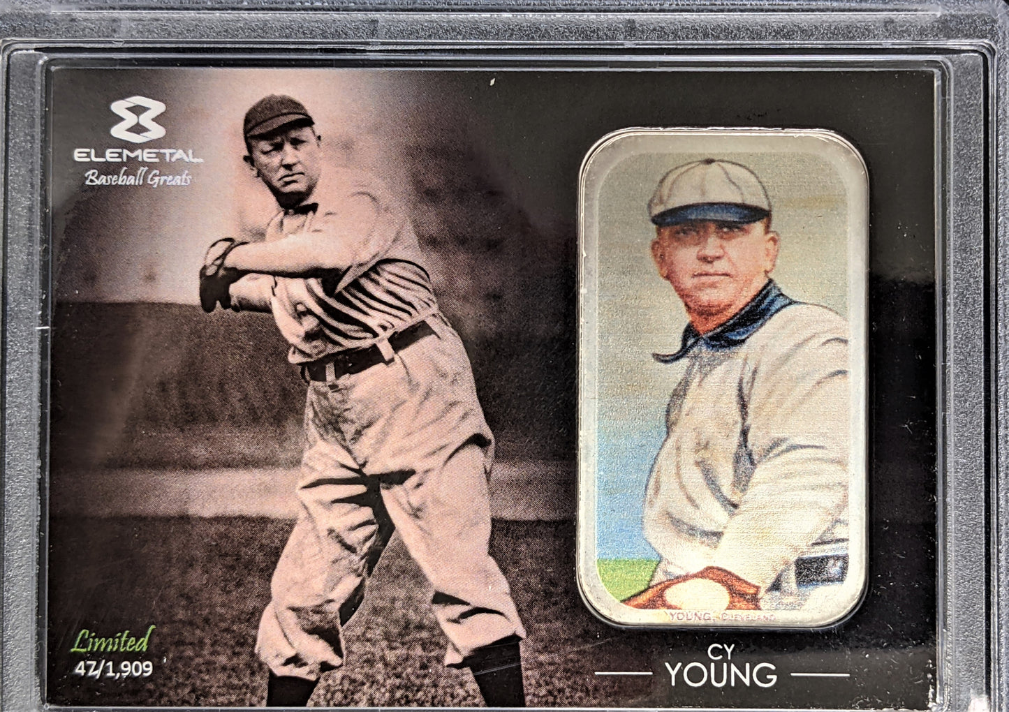 Baseball Greats Famous Cards 1 oz Silver - Cy Young - 47 of 1909 - CoinsTV