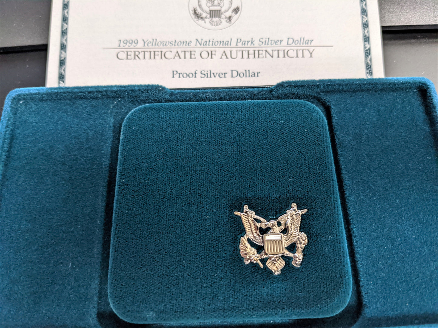 1999 Yellowstone Silver Dollar Philadelphia Proof - Original Government Packaging OGP - CoinsTV