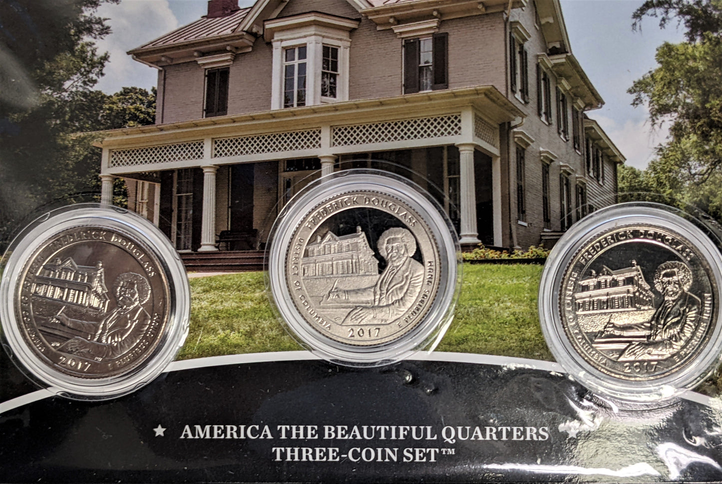 America The Beautiful Quarters - National Historic Site Frederick Douglas - Three Coin Set - CoinsTV