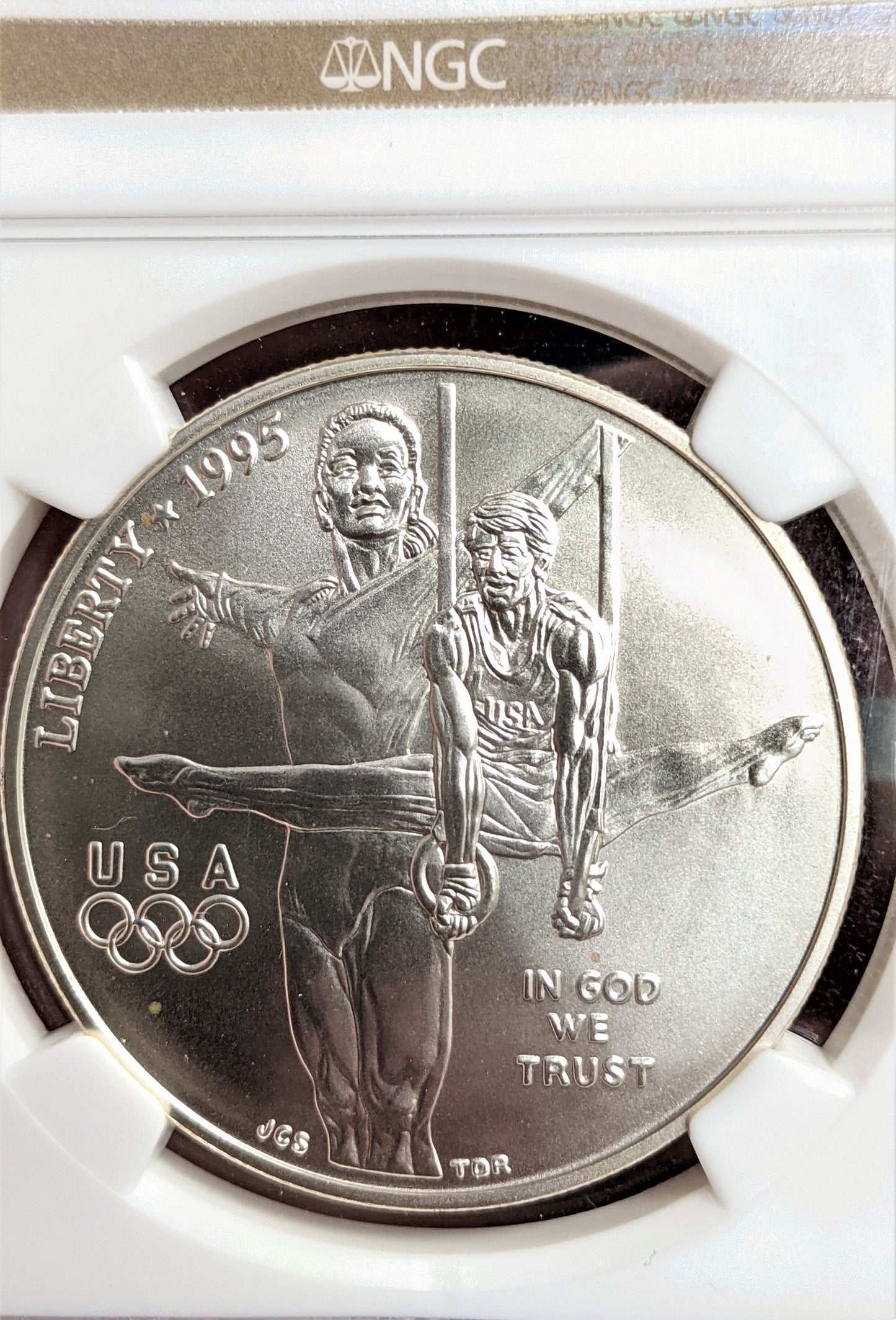 1995 D Olympics Gymnastics NGC MS70 - CoinsTV