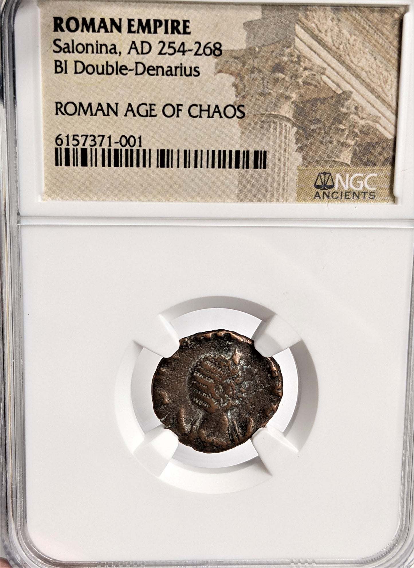 Ancient Roman Bronze Coin - Salonina- Age of Chaos - NGC Certified - CoinsTV
