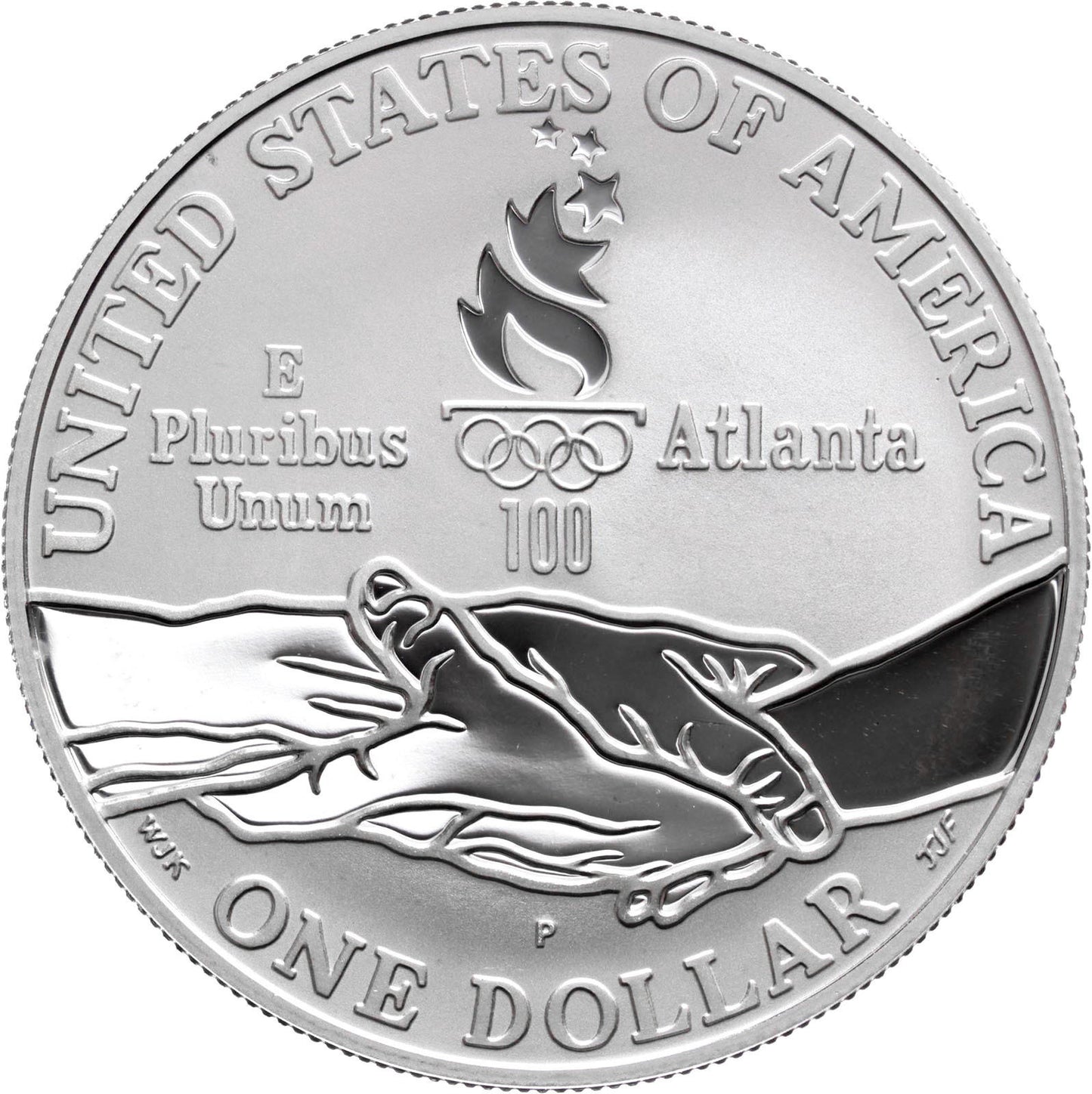 1995 Blind Runner - Silver Commemorative Proof Dollar - CoinsTV
