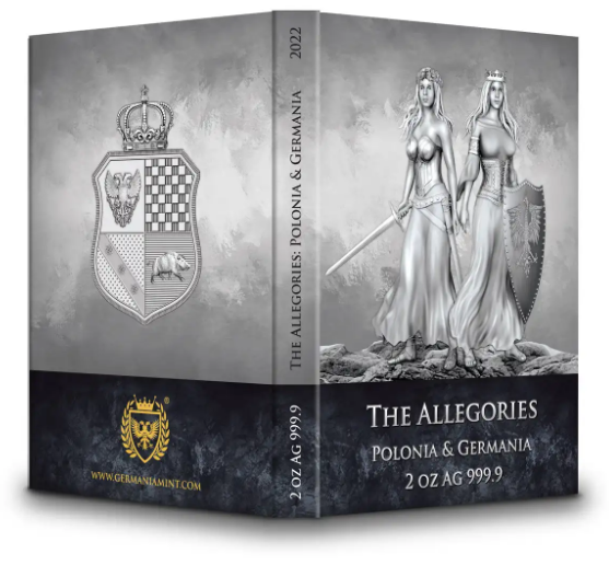 2022 Polonia & Germania Allegories - 2 oz Silver Coin - CoinsTV