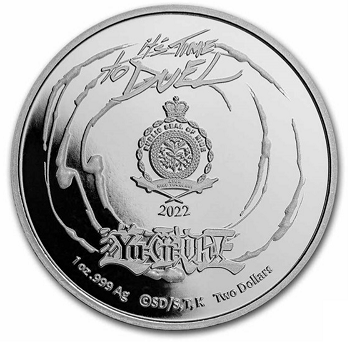 2022 1 oz Silver Yu-Gi-Oh Seto & Blue Eyes Dragon Tin Set - CoinsTV