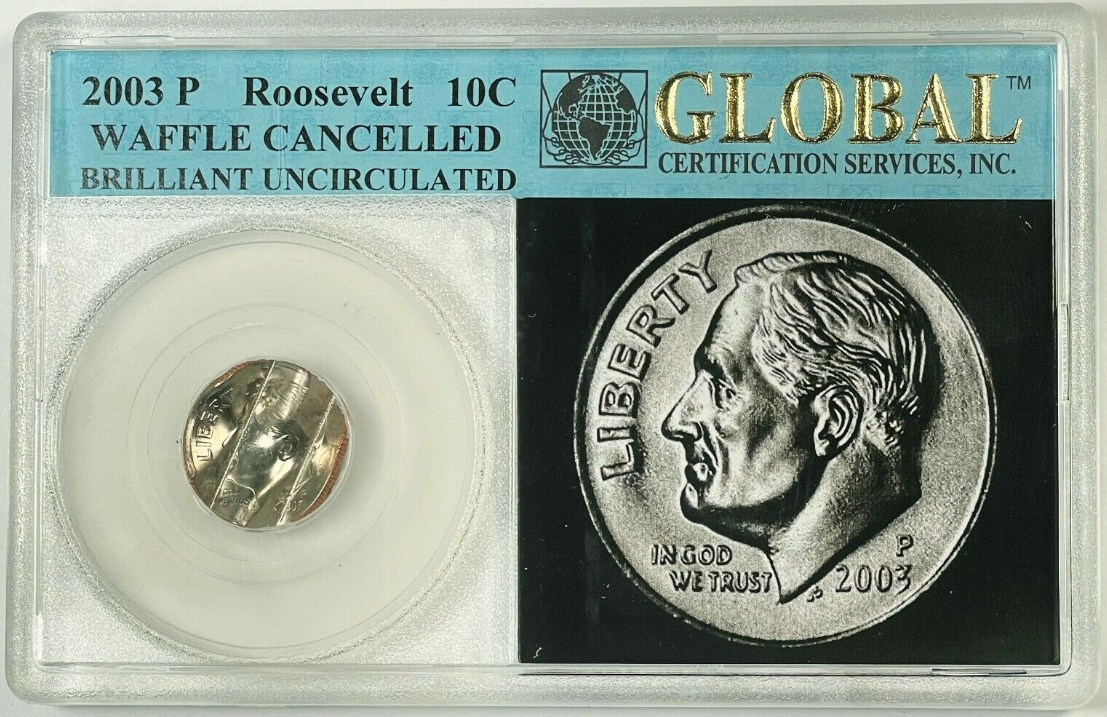 2003 P Roosevelt Dime Mint Canceled - Global Certified