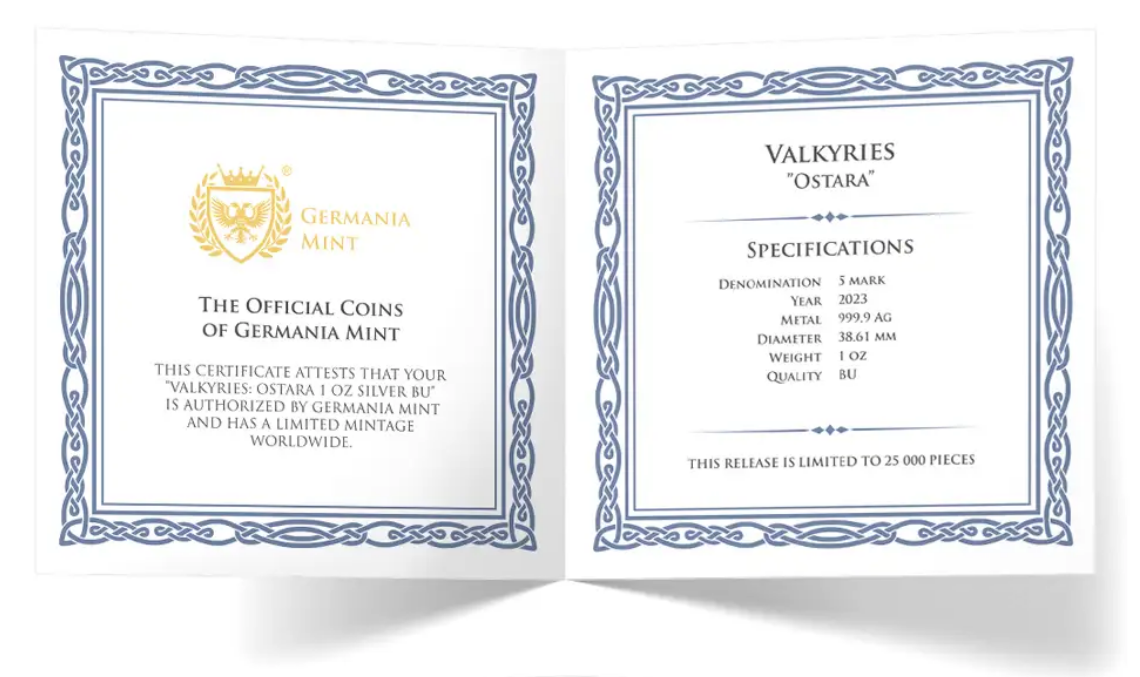 2023 Valkyries - Ostara 1 oz Silver BU