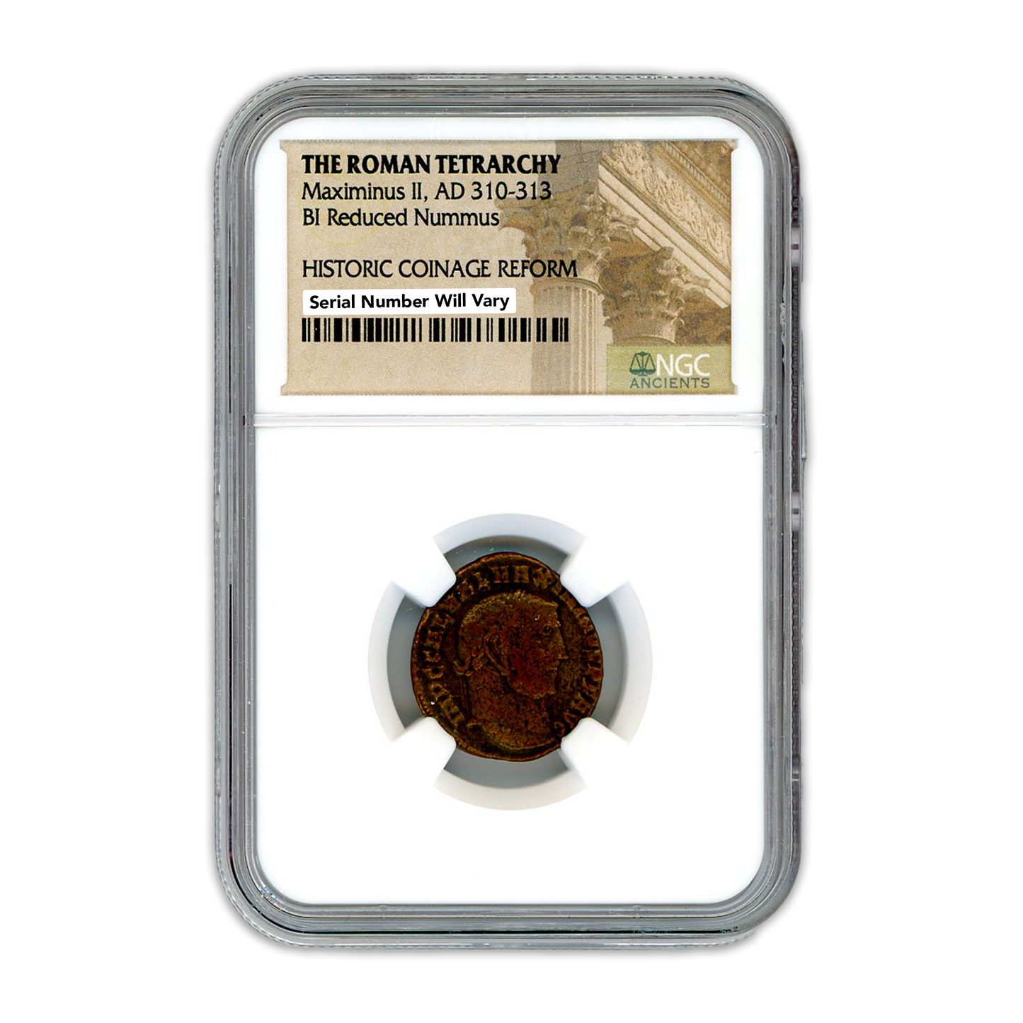 Ancient Roman Bronze Coin - Maximinus II- Historic Coinage Reform- NGC Certified